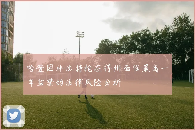 哈登因非法持枪在得州面临最高一年监禁的法律风险分析