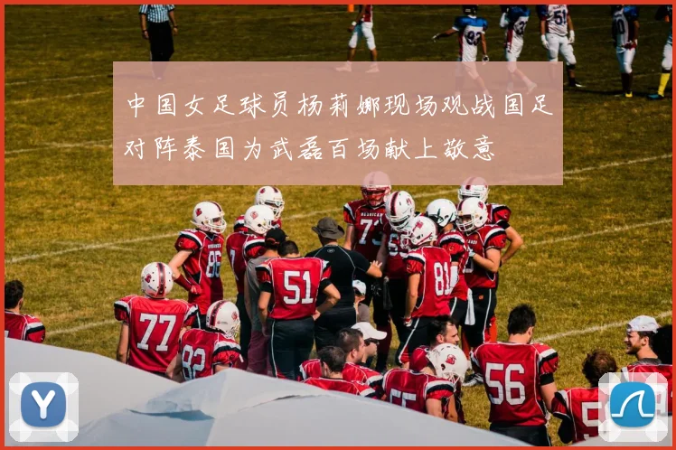 中国女足球员杨莉娜现场观战国足对阵泰国为武磊百场献上敬意